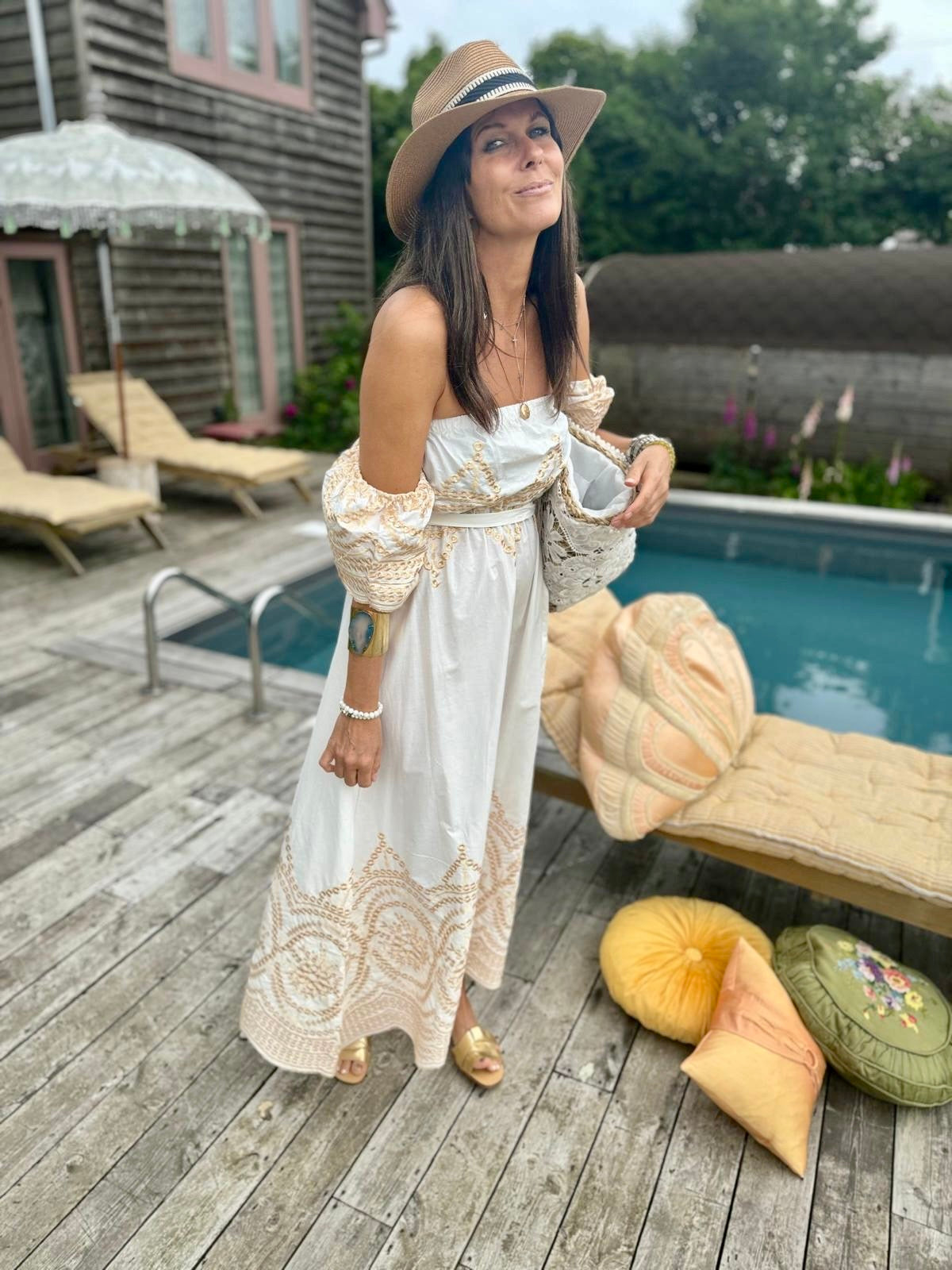 Vestido sin tirantes Royale