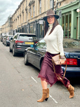 Edith Satin Lace Skirt