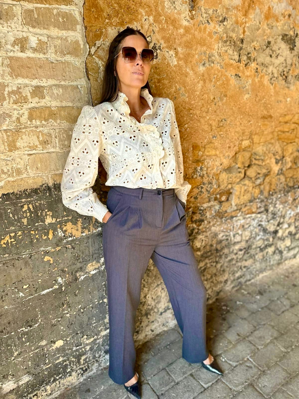 Pantalón ancho Taylor - Gris