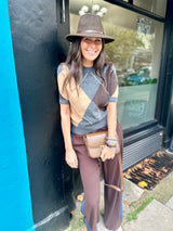 Diamond Short Sleeve Knit