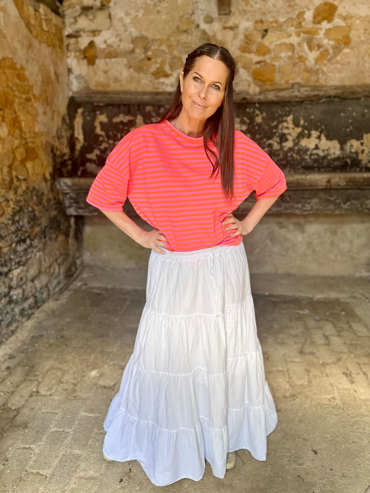Amber Maxi Skirt - White