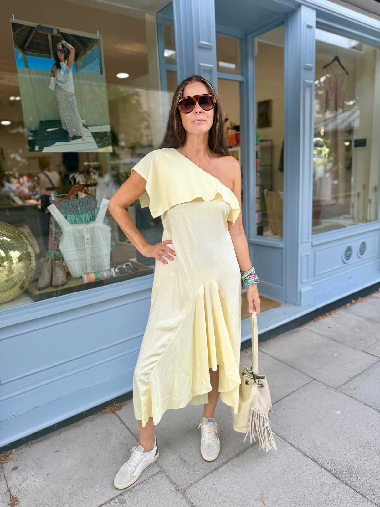 Eddie One Shoulder Midi Dress