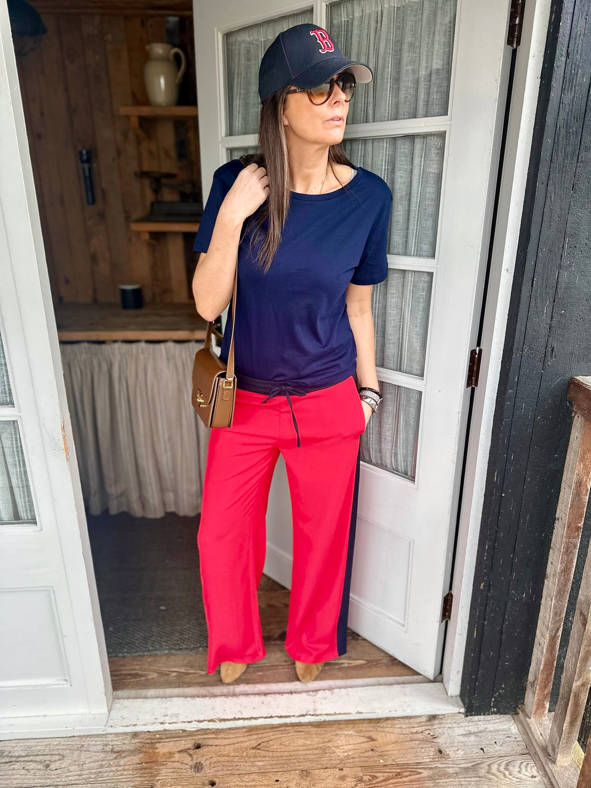 Pantalón Tempest rojo/azul marino