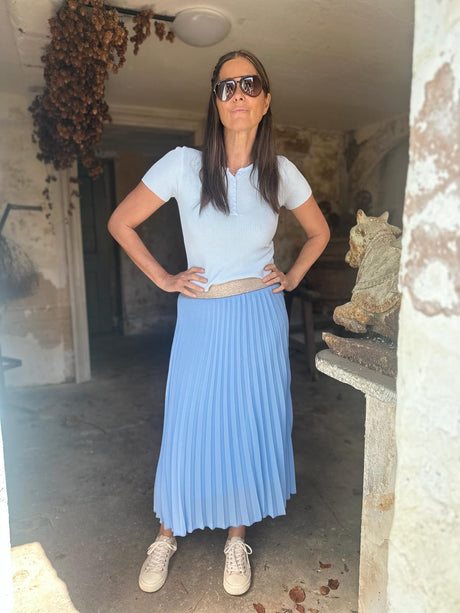 Kaia Midi Skirt - Sky Blue