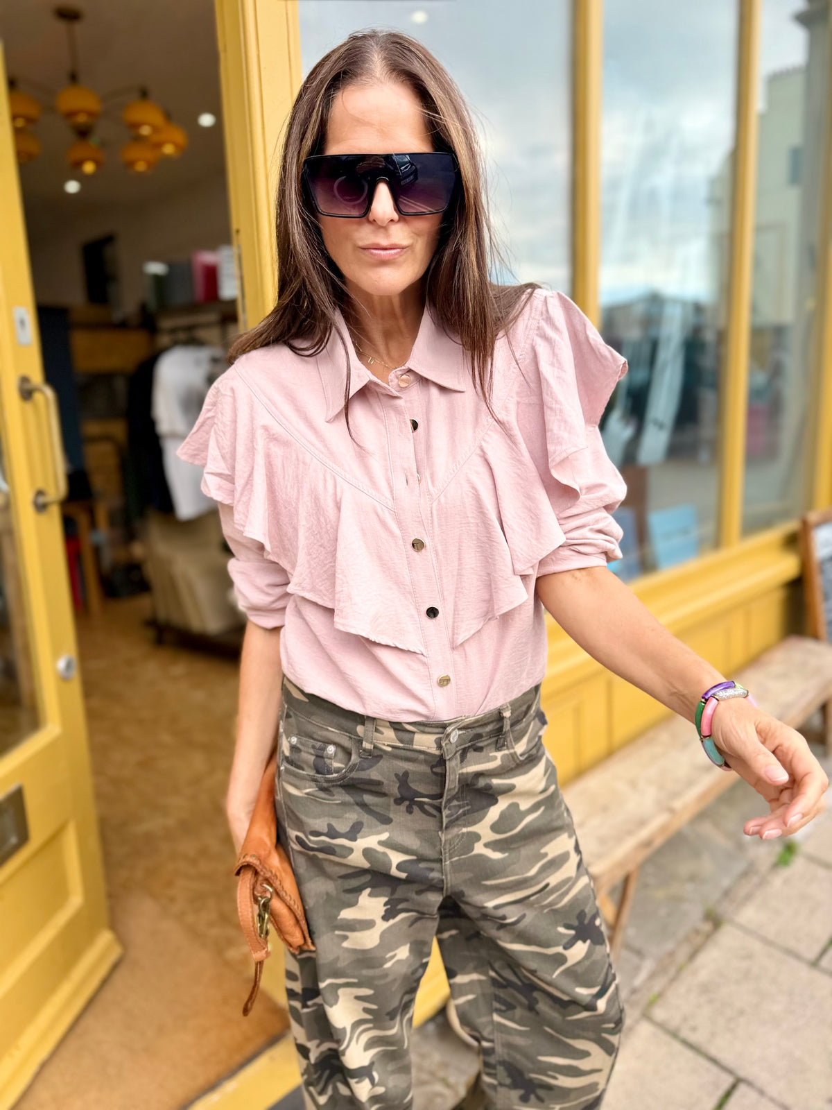 Westbourne Ruffle Shirt - Blush