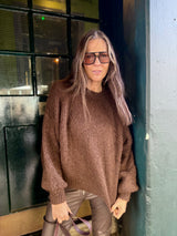 Arlo Wide Sleeve knit - Chocolate