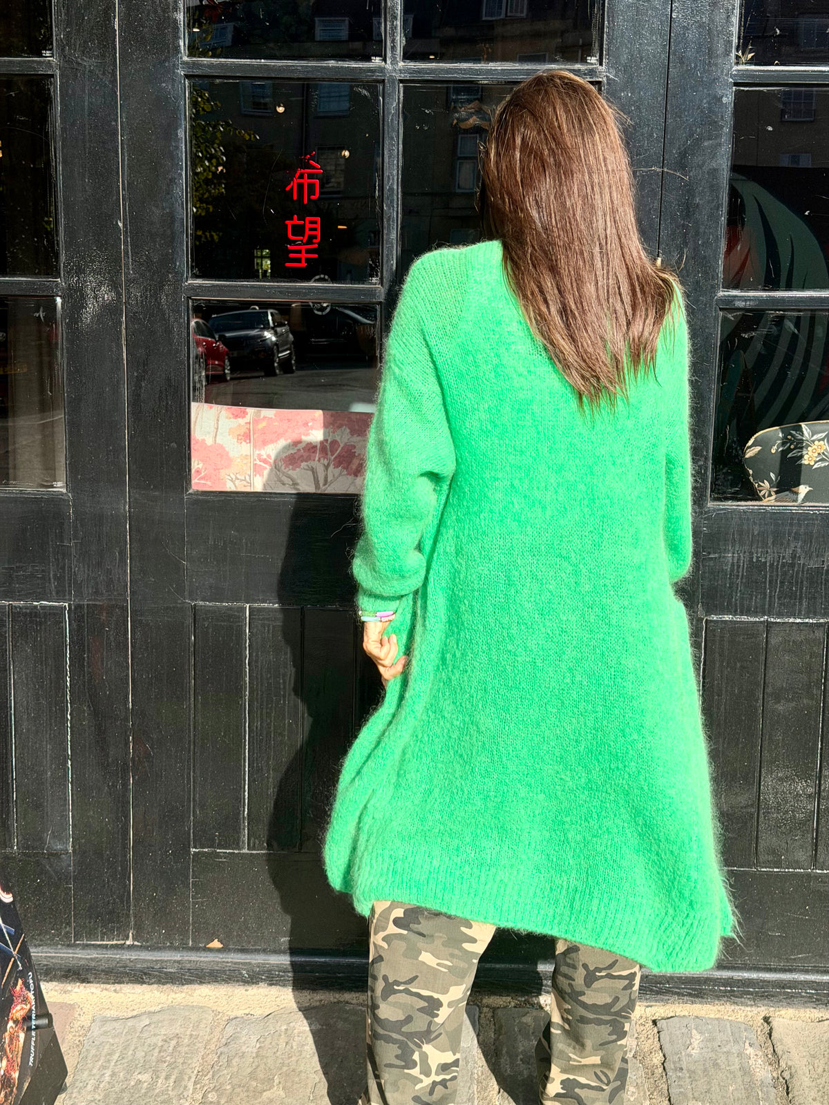 Diane Long Cardigan - Apple