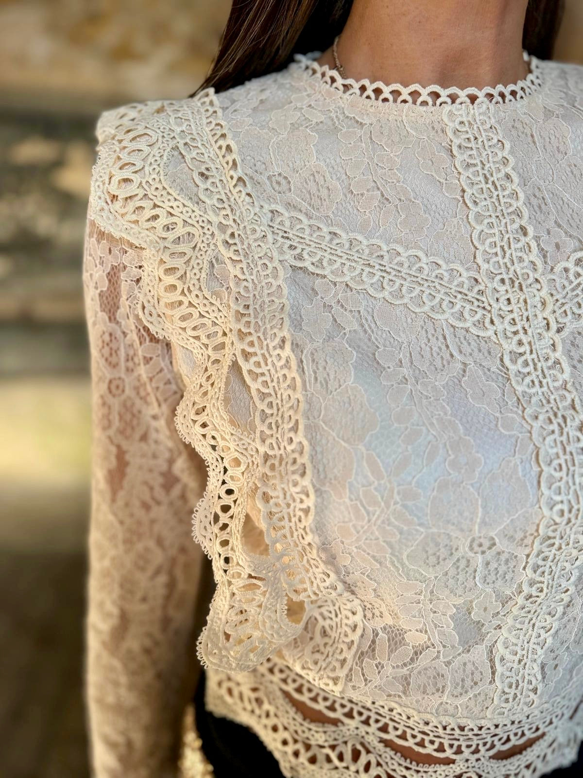 Reese Lace embroidered Top