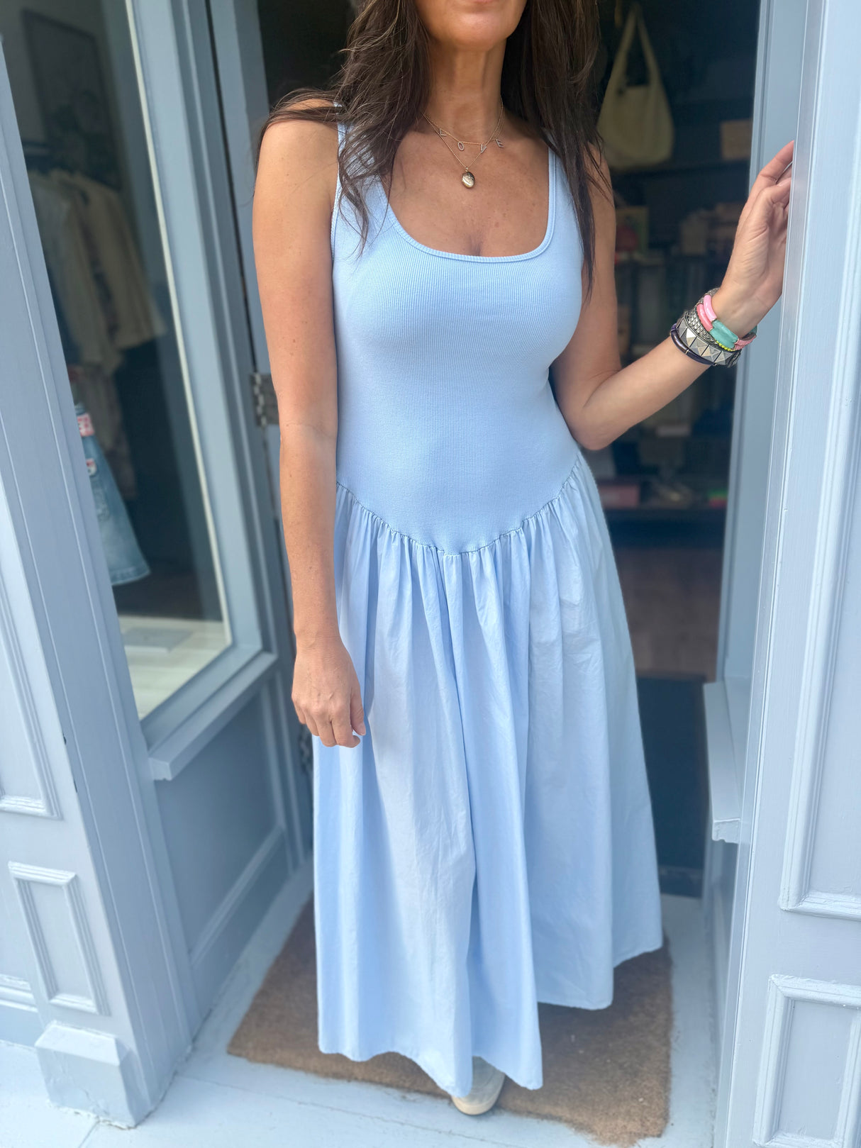 April Dress - Powder Blue