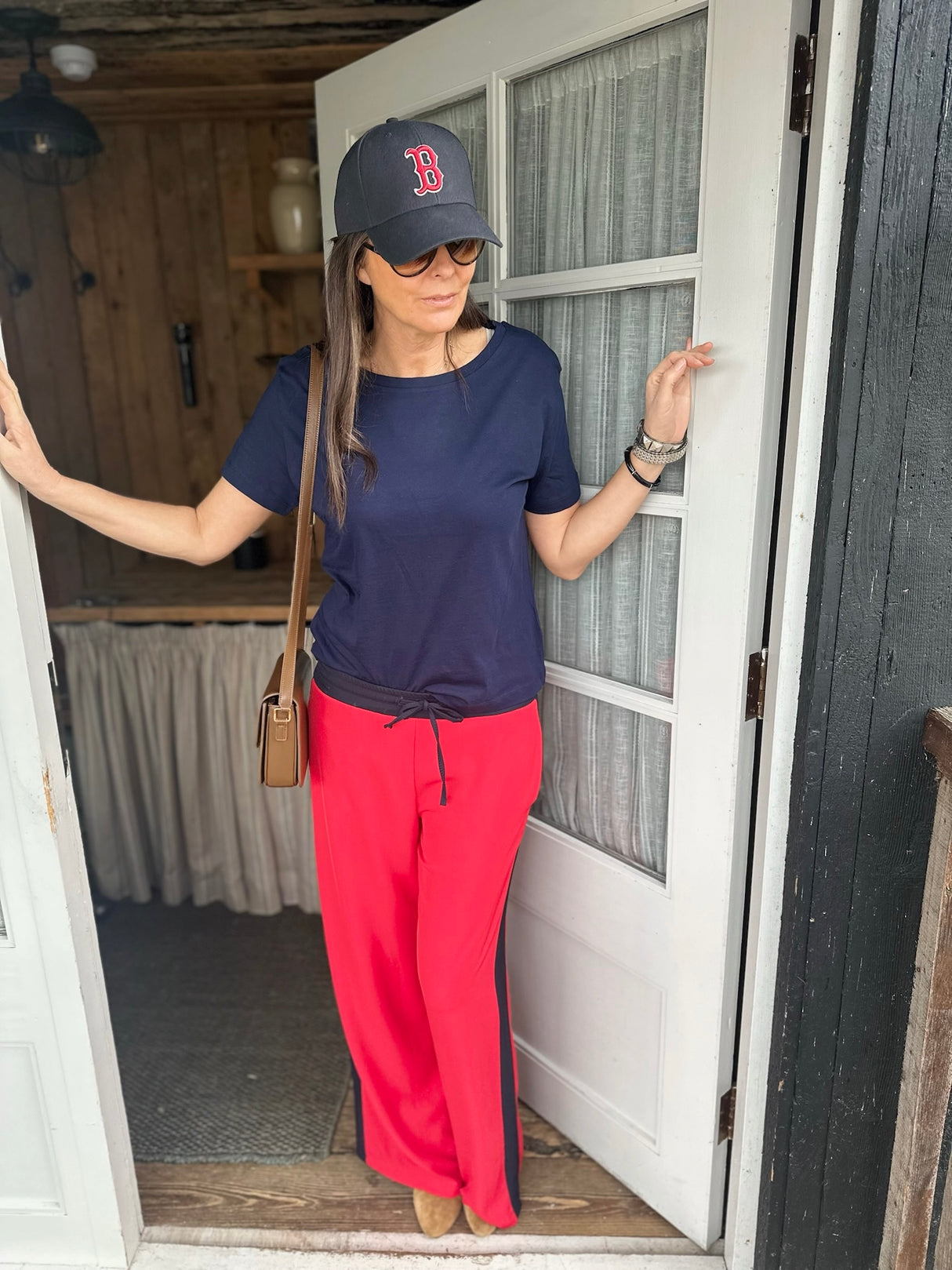 Pantalón Tempest rojo/azul marino