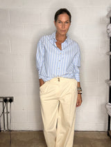 Wide Stripe Essential Shirt - Sky Blue
