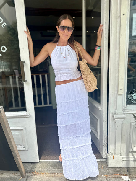 Gigi Maxi Skirt - White