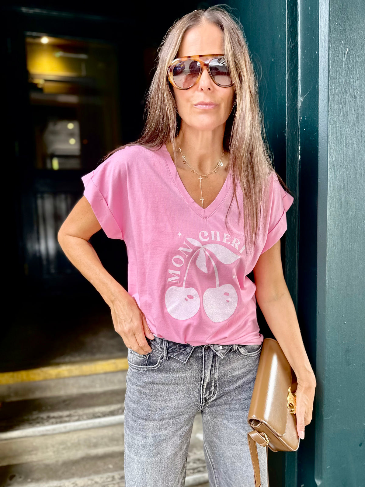 Mon Cheri Tee - Baby Pink
