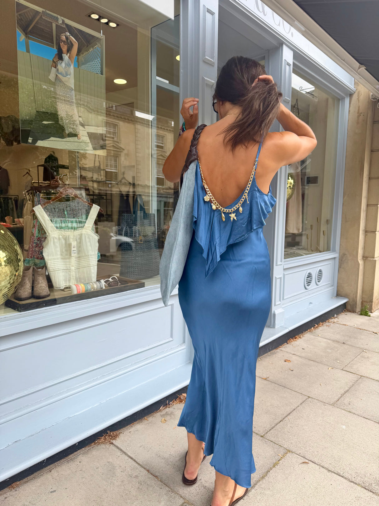 Charm Maxi Slip Dress - Ink