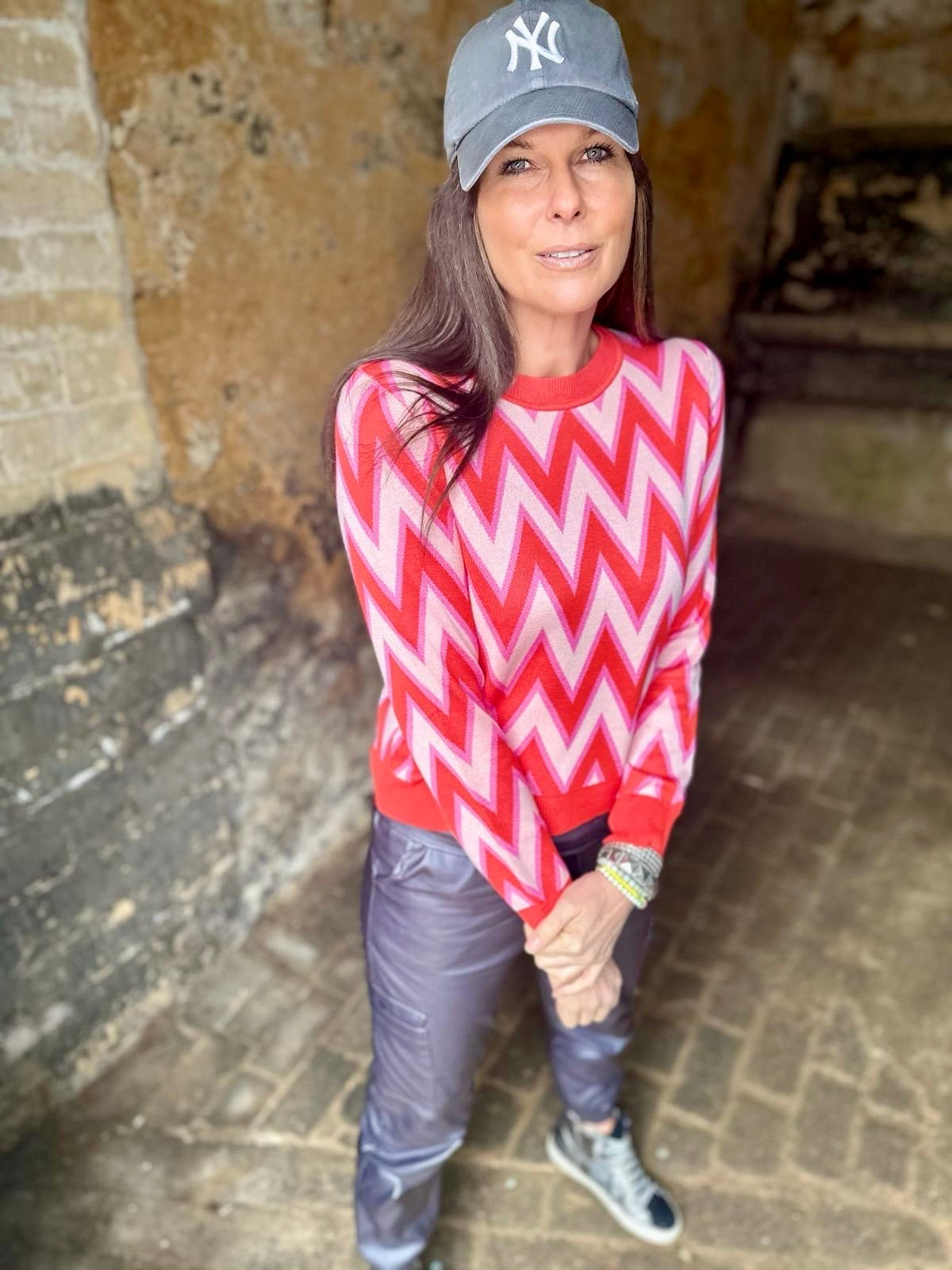Ziggi Knit Laranja/Rosa