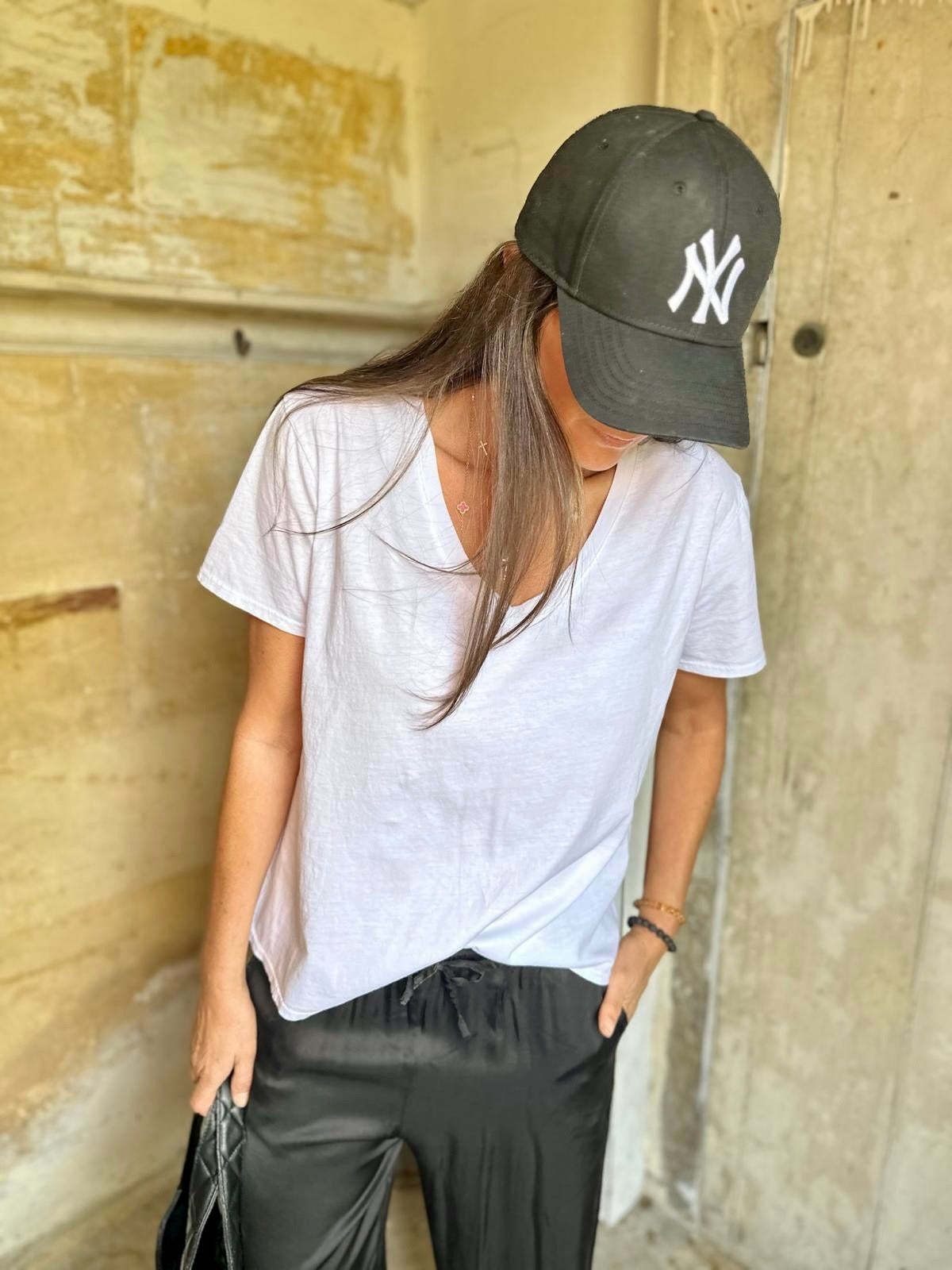 Essential V-Neck Tee - White