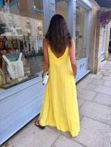 Lucky Lightweight Maxi Dress - Lemon