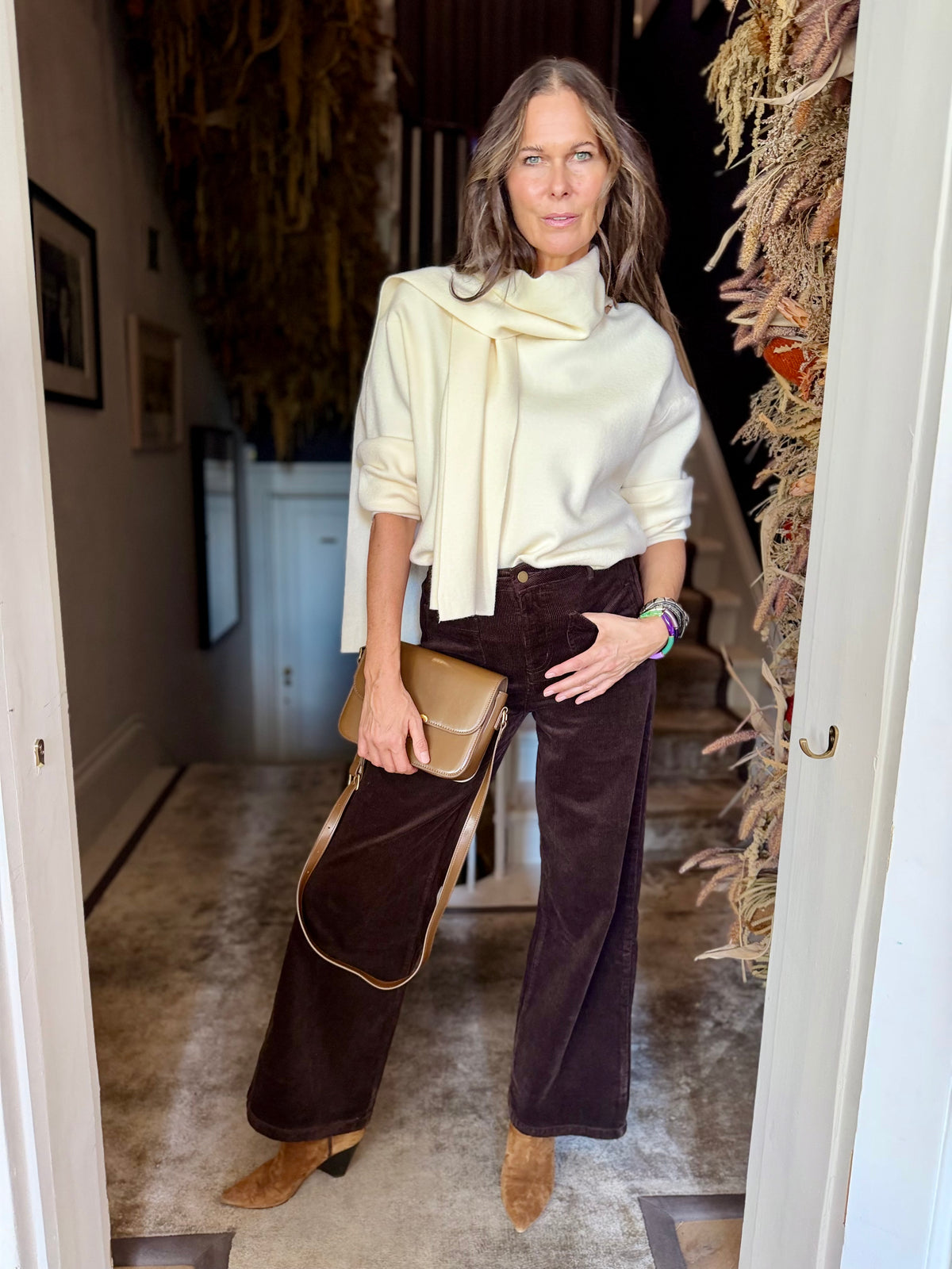 June Cord Trousers - Choc