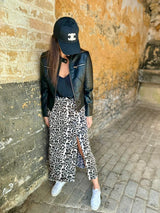Falda con estampado animal de nieve - Gris
