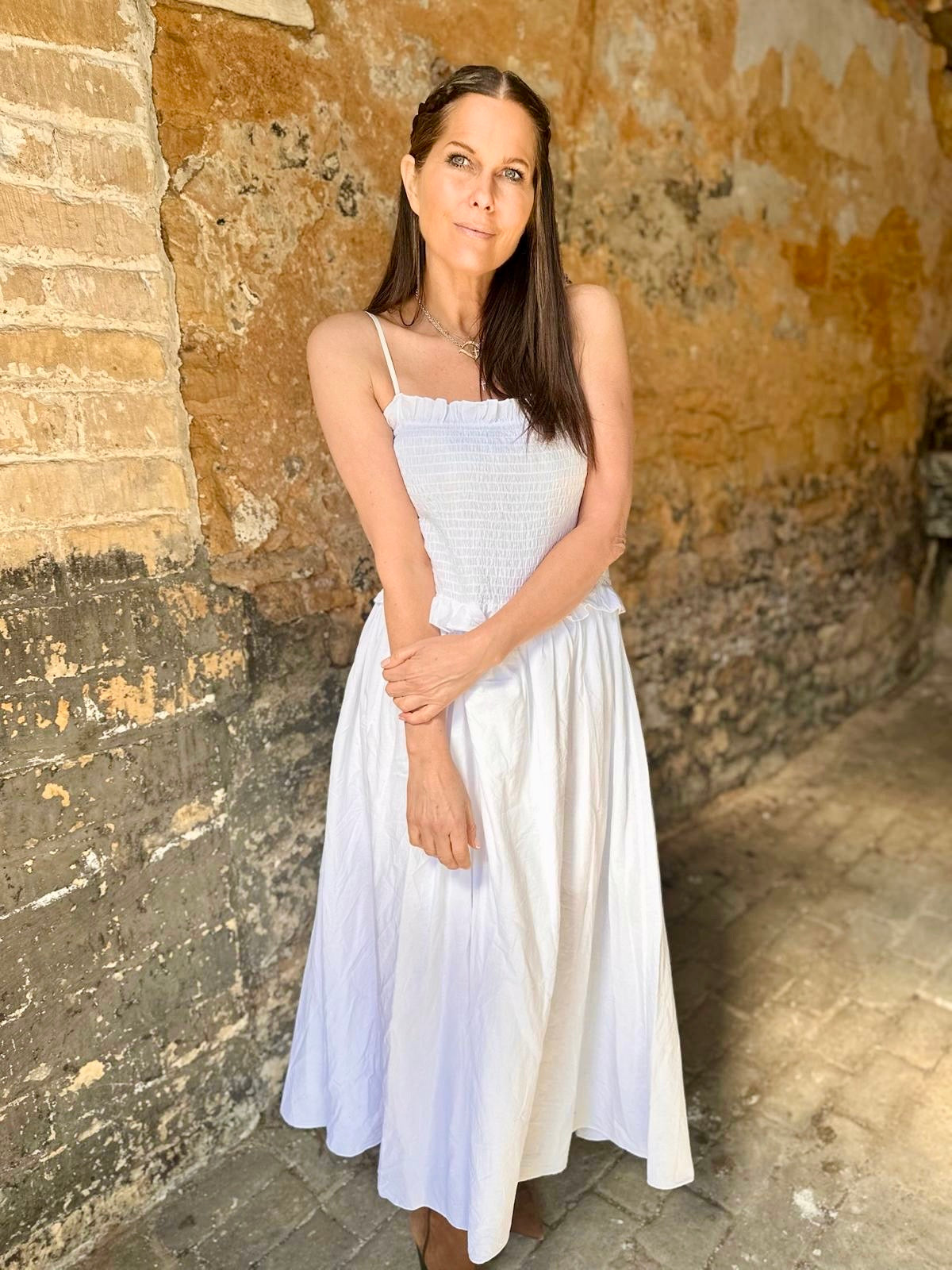 Meadow Maxi Dress - White