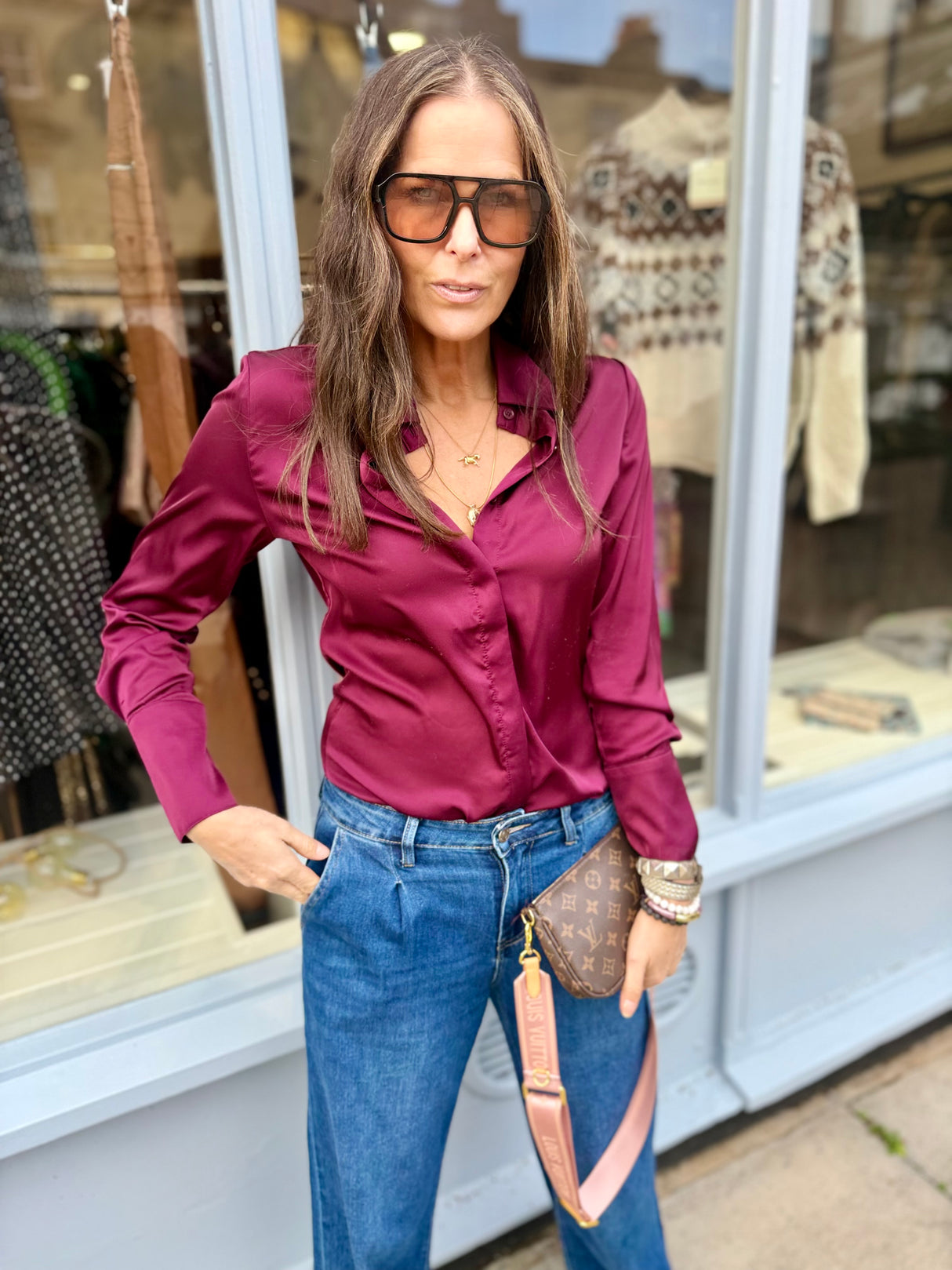 Camille Shirt - Cherry