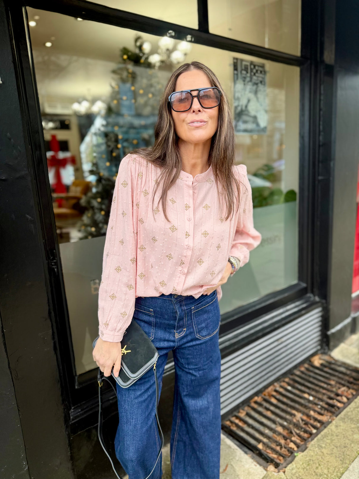 Greta Printed Blouse - Pink