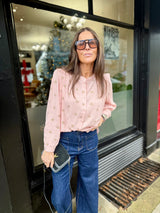 Greta Printed Blouse - Pink