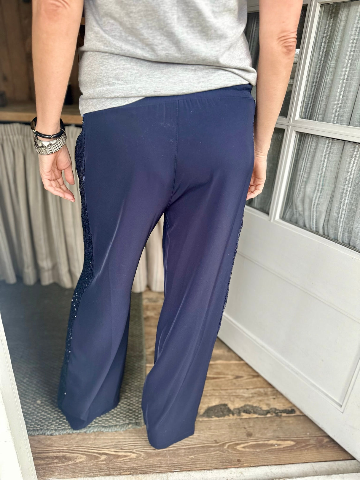 Pantalón Tempest - Azul marino con lentejuelas azul marino