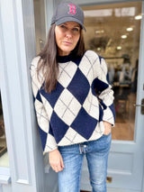 Rosie Argyle Knit - Navy