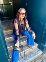 Saskia Lace Top - Black