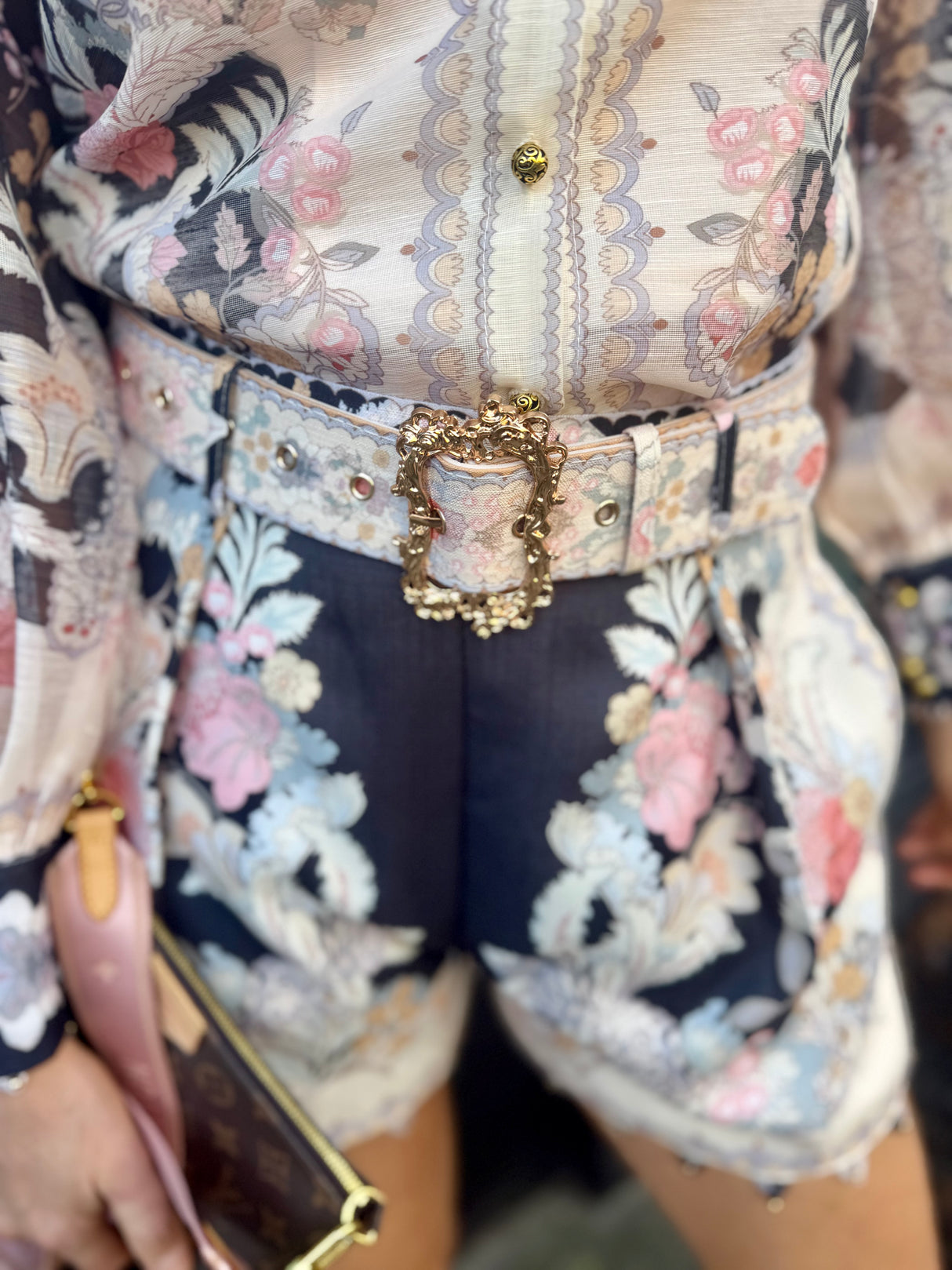 Alara Printed Short Set - Black