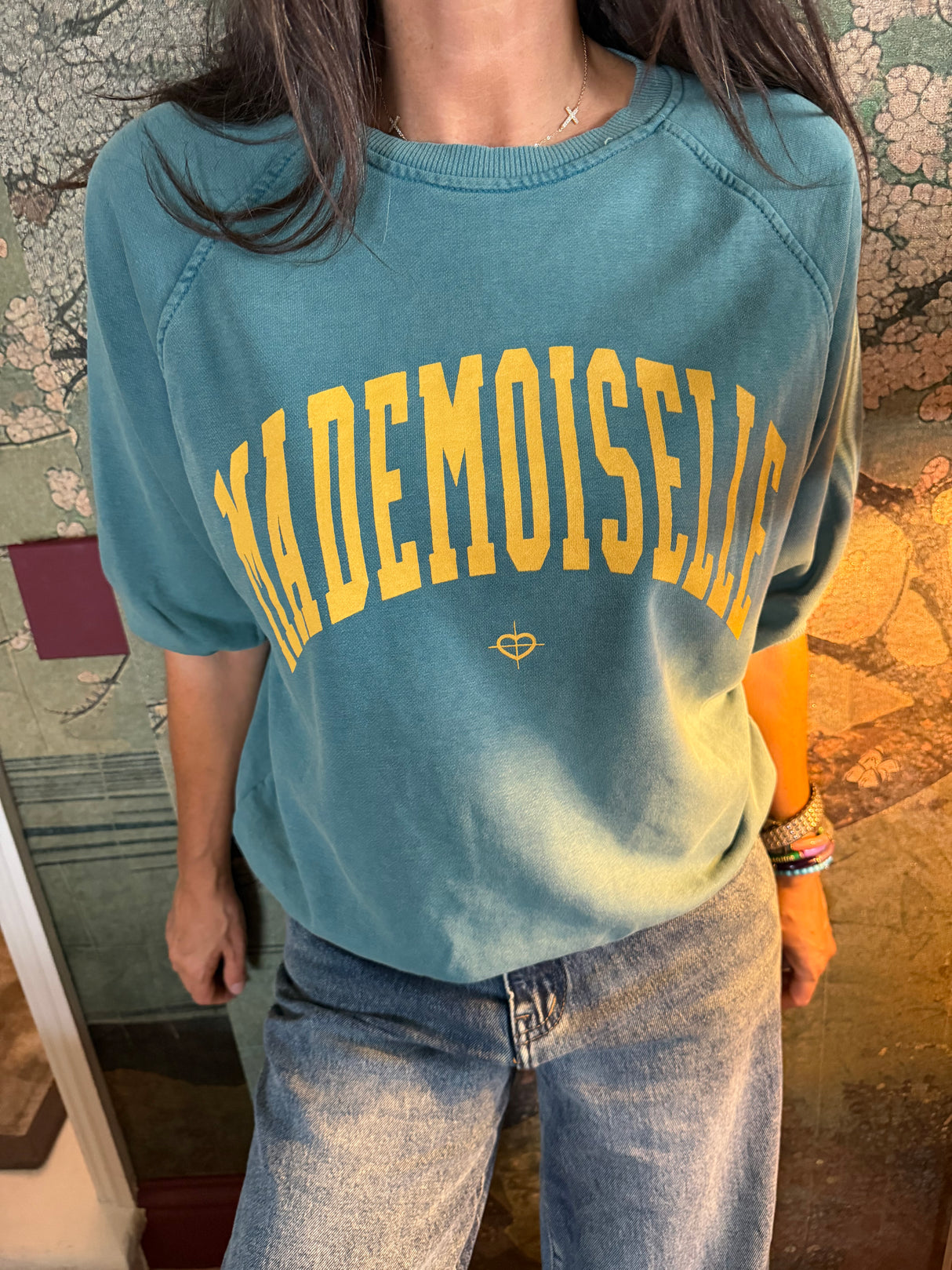 Mademoiselle Sweatshirt - Green/Yellow