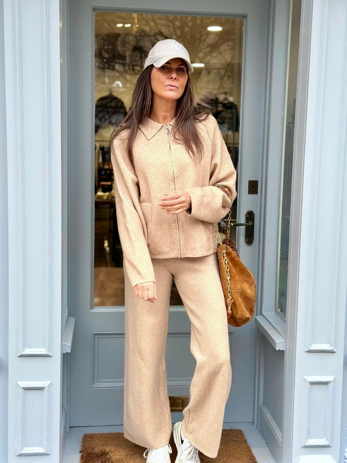 Oriane Knitted Pant - Oatmeal