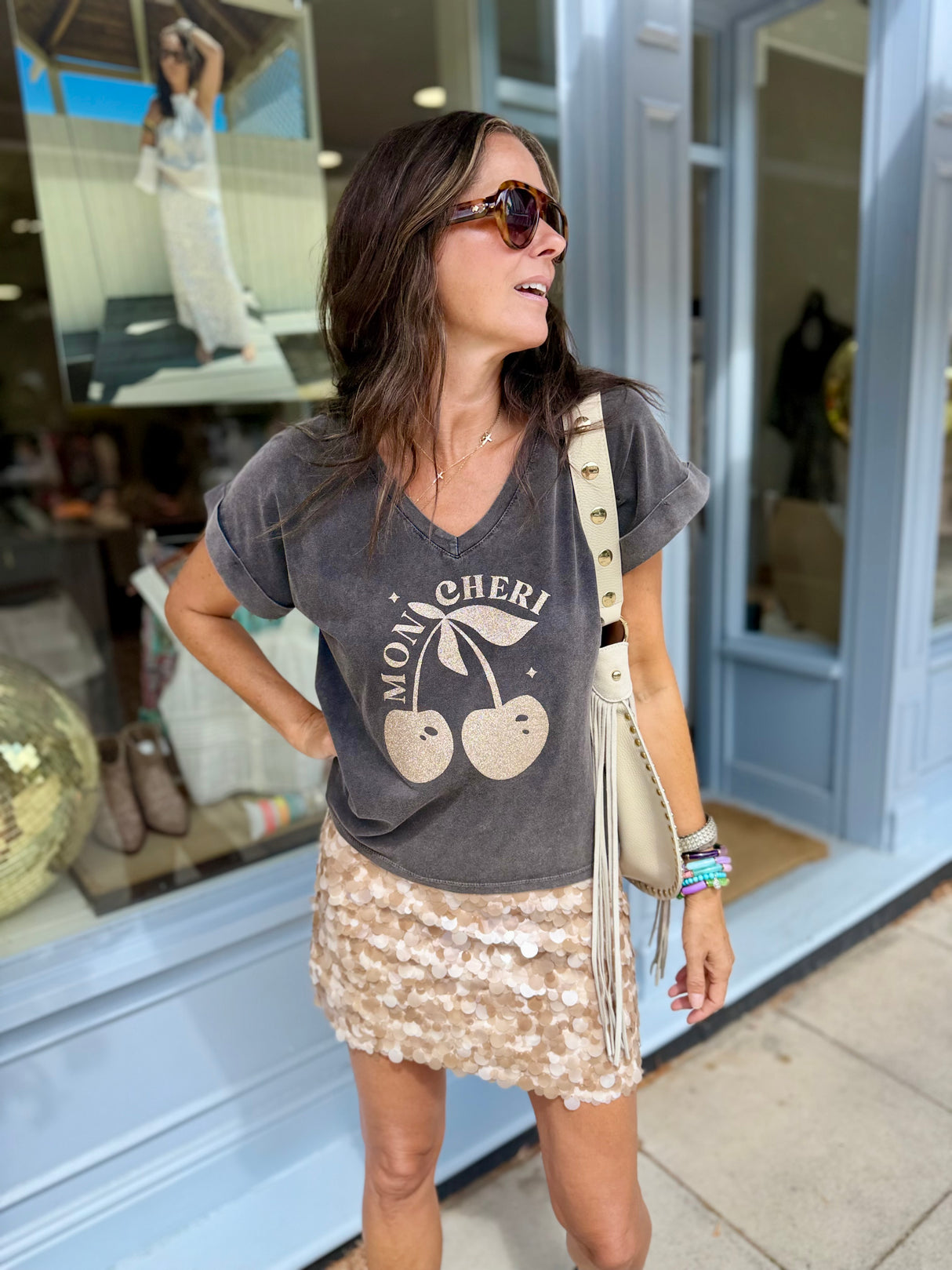 Mon Cheri Tee - Grey
