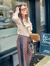 Tempest Pant - Chocolate With Black Sequin