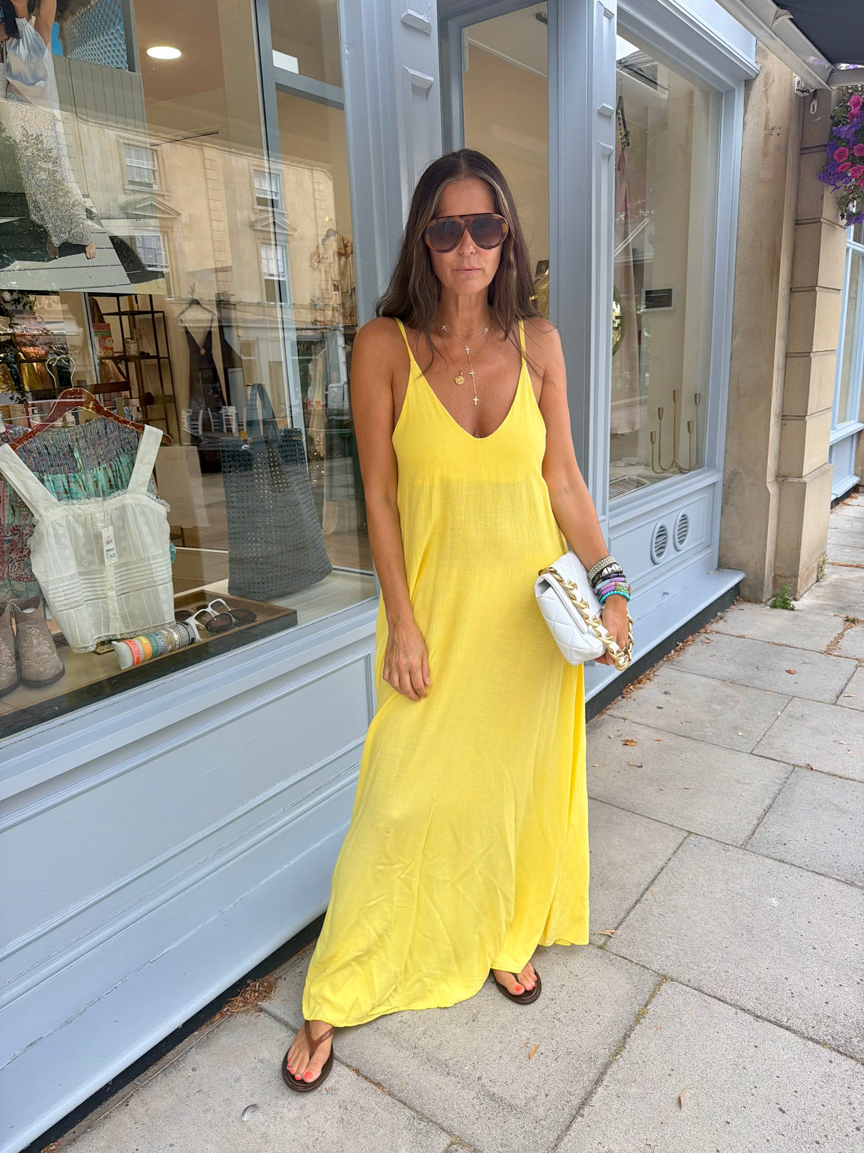 Lucky Lightweight Maxi Dress - Lemon