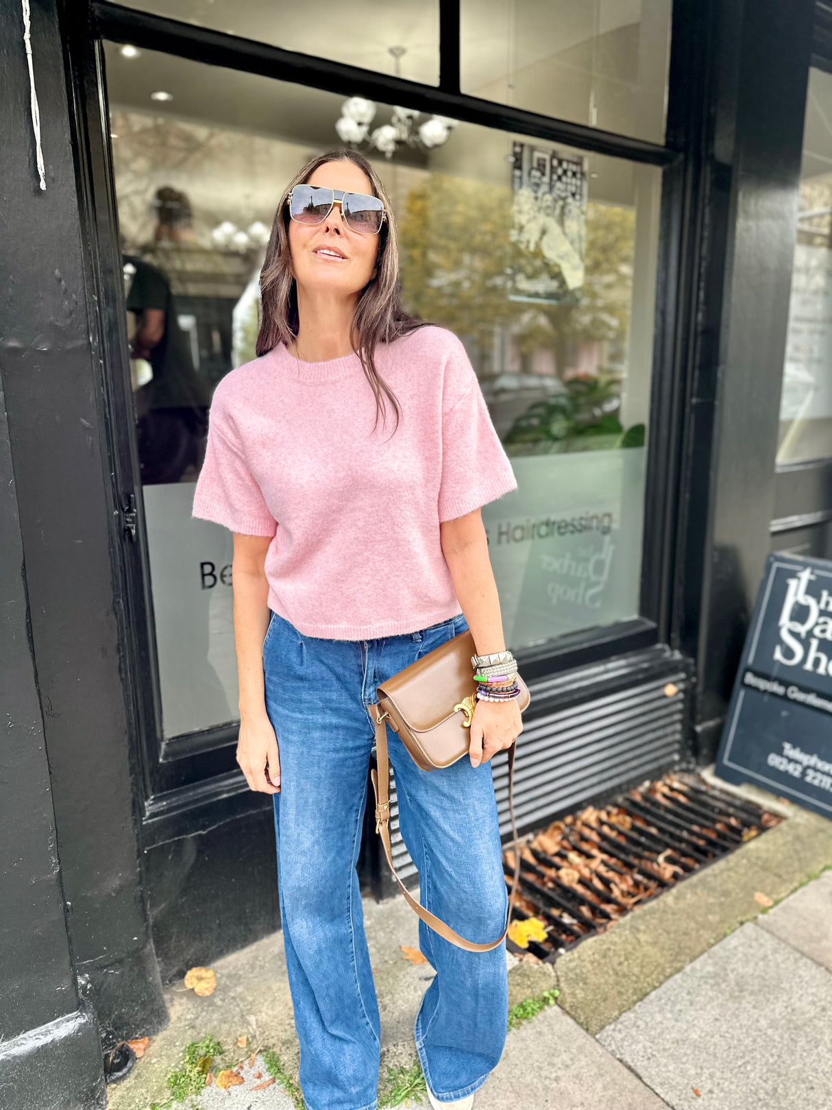 Harriet Short Sleeve knit - Pink