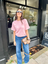 Harriet Short Sleeve knit - Pink