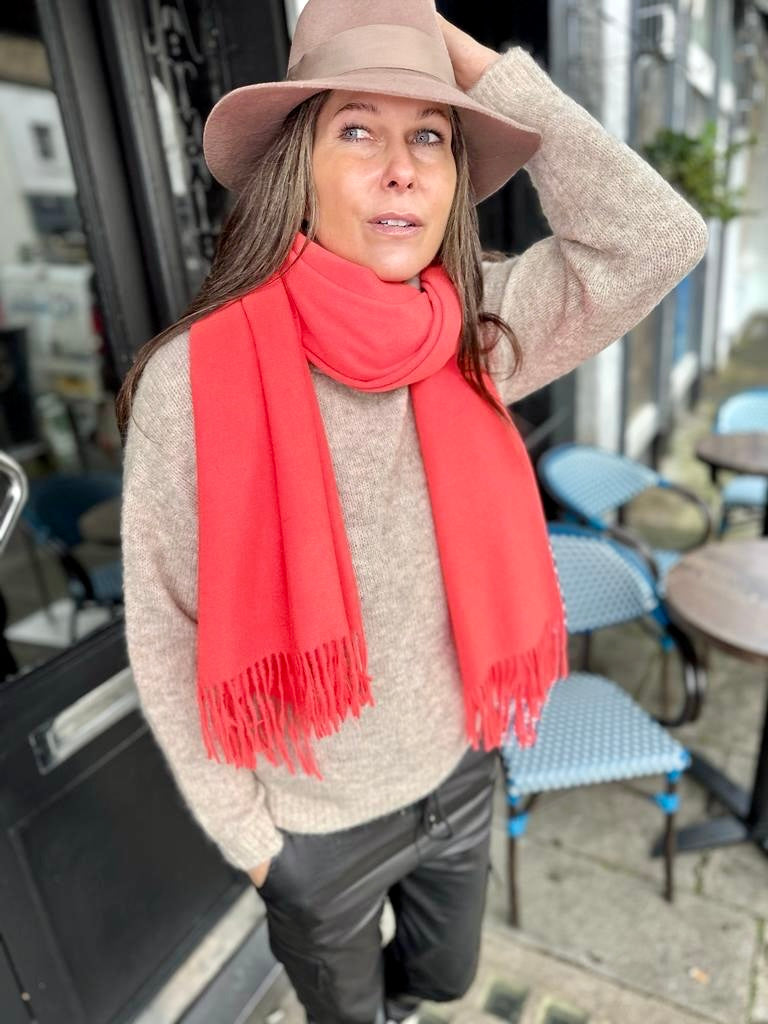 Cashmere Scarf Fluo Orange