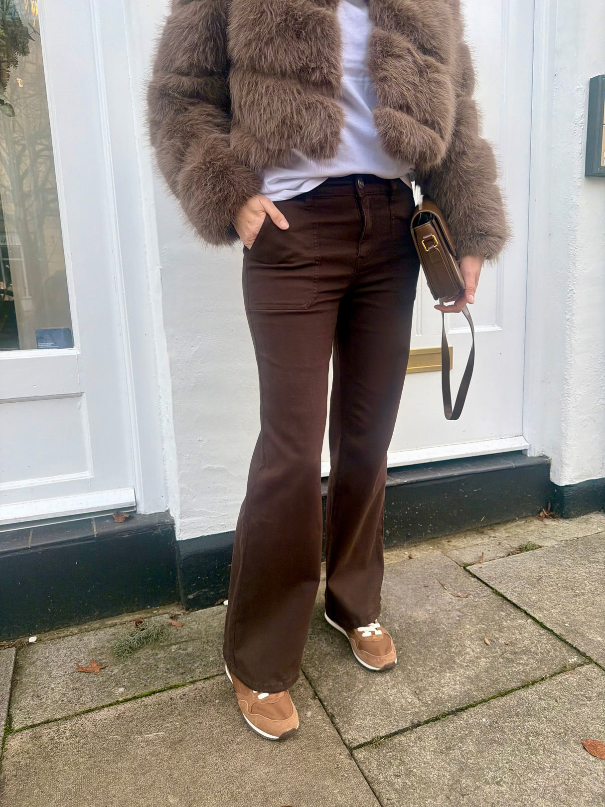 Crush Wide Leg Jean - Chocolate