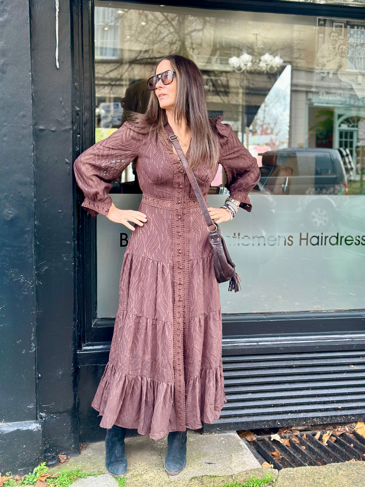 Amelie Maxi Dress - Chocolate