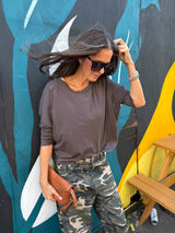 Slouchy LS Top - Choc
