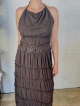 Gigi Open Back Top - Chocolate