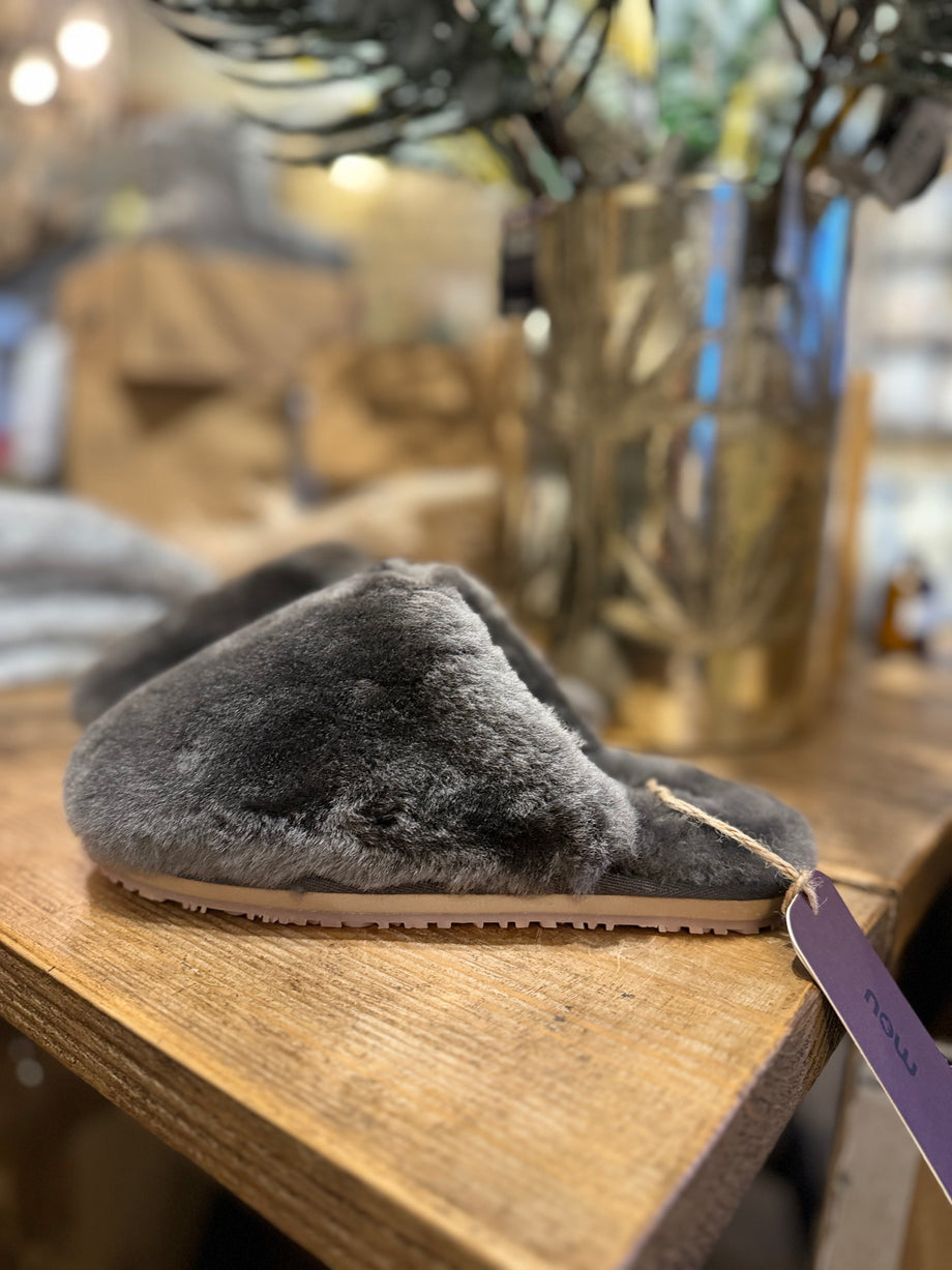Silver sheepskin discount slippers