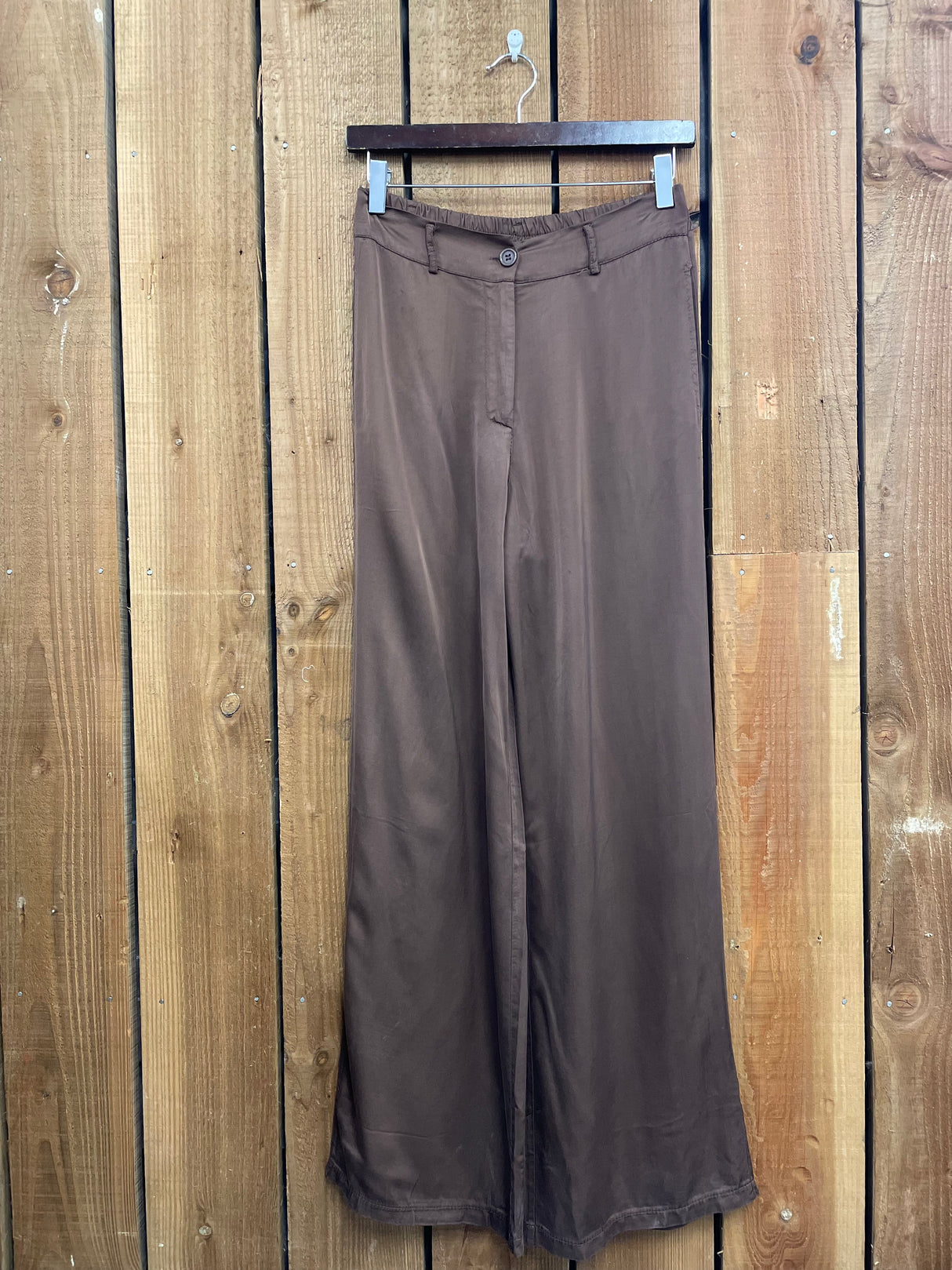 Kaite Silk Blend Pant Chocolate