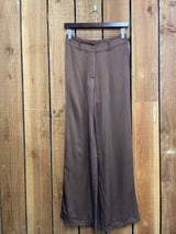 Kaite Silk Blend Pant Chocolate