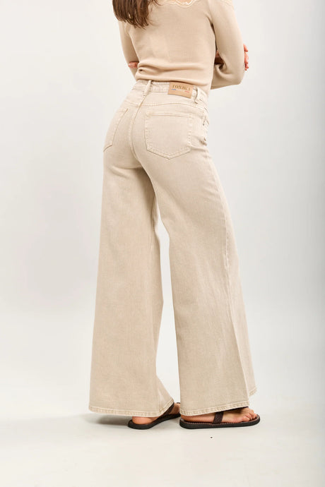 Ibiza Wide leg Jean - Stone