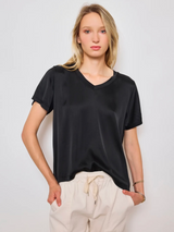 Camiseta Isobel Silk Blend Camel