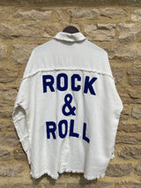 Chaqueta Rock &amp; Roll - Blanca/Azul