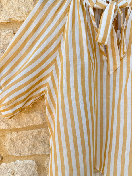 Thea Stripe Blouse - Ochre